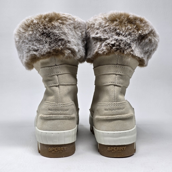 Sperry Women's Torrent Winter Lace Up Snow Boots Ivory STS86831  Size 9 New - Picture 5 of 10